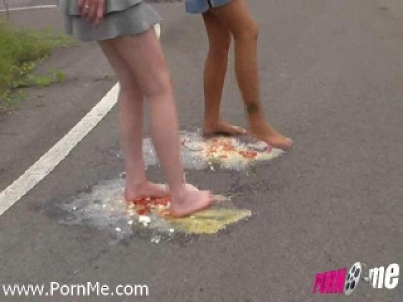 Eier und Tomaten zertreten