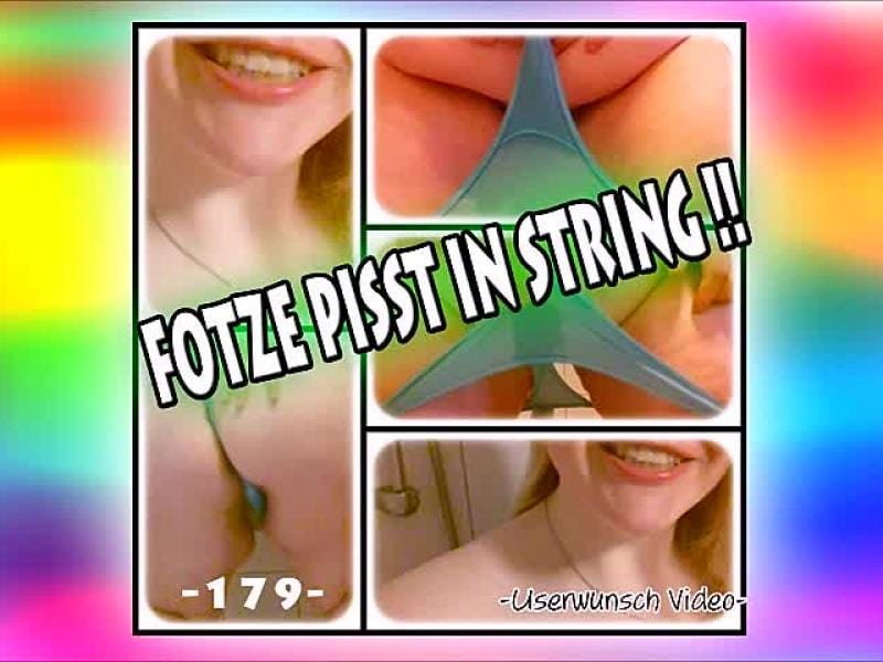 Fotze pisst in String