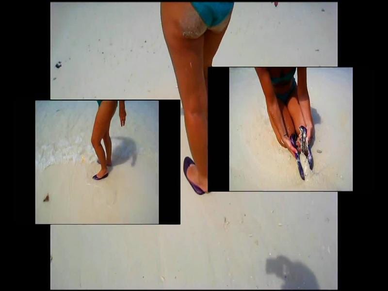 Drecksschlappen im Meer